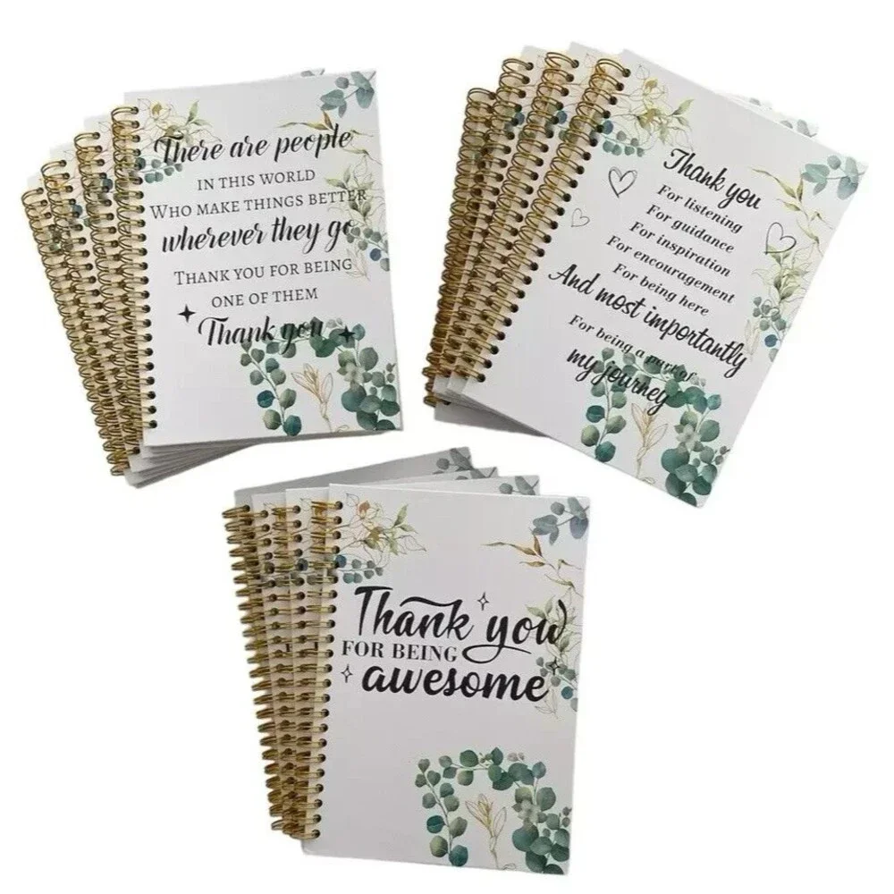 Appreciation Thank You Gifts Inspirational Spiral Notebook set of 12